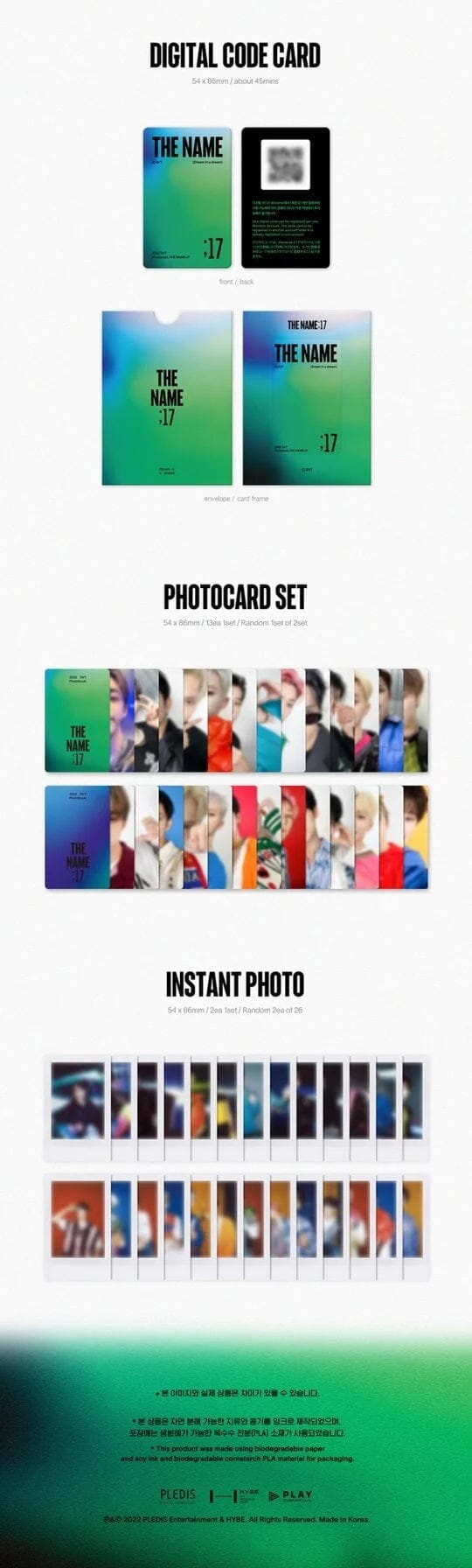 SEVENTEEN - THE NAME 17 2022 SVT PHOTOBOOK